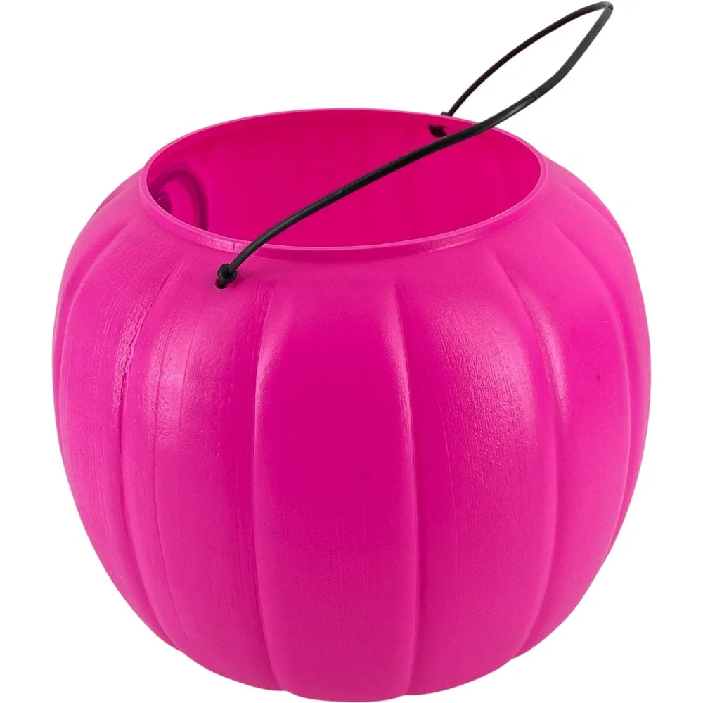 Pink Pumpkin Halloween Bucket Trick or Treat General Foam Plastics Made in USA